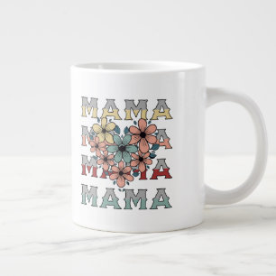 Vintage Floral Mama Design Large Coffee Mug