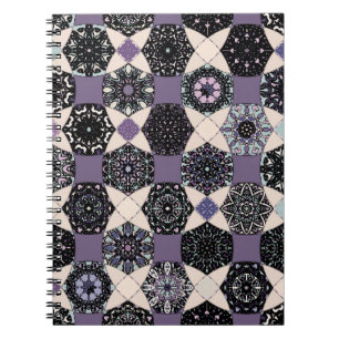 Vintage Floral Mandala: Colourful Seamless Notebook