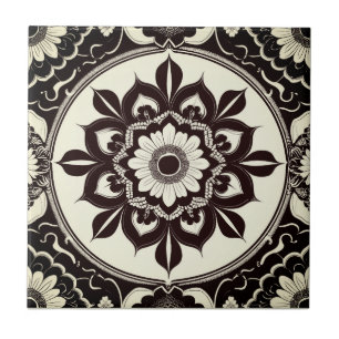 Vintage Floral Mandala Tile