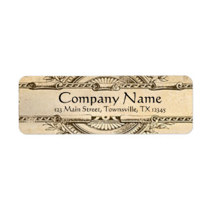 Vintage Floral Medallion Aged Paper