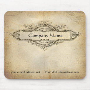 Vintage Floral Medallion Aged Paper Mouse Mat