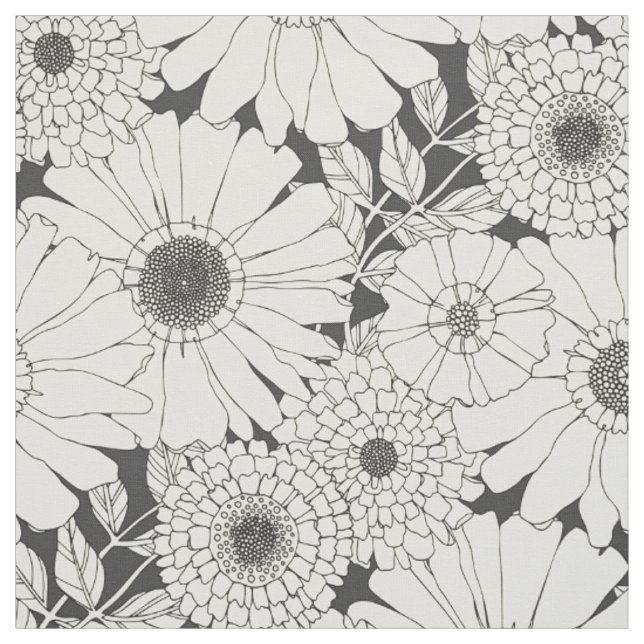 vintage floral mono fabric (Swatch)