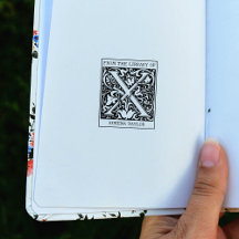 Vintage Floral Monogram Letter X From the Library 