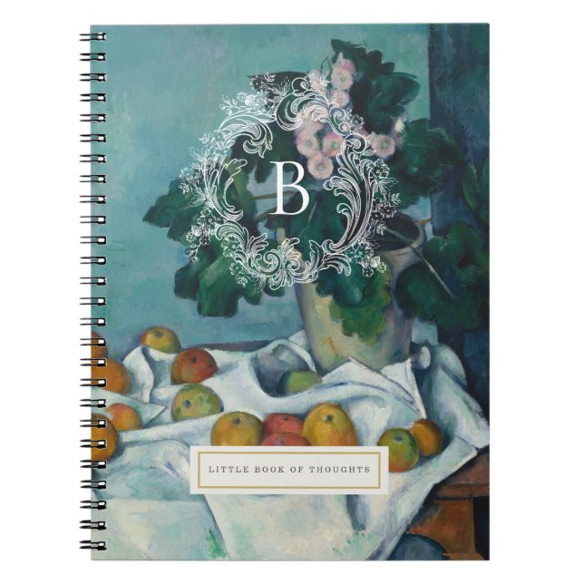Vintage Floral Monogram Personalised Notebook (Front)