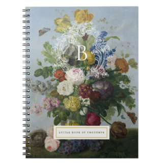 Vintage Floral Monogram Personalised Notebook