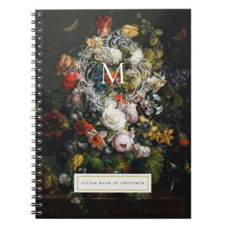 Vintage Floral Monogram Personalised Notebook