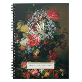 Vintage Floral Monogram Personalised Notebook