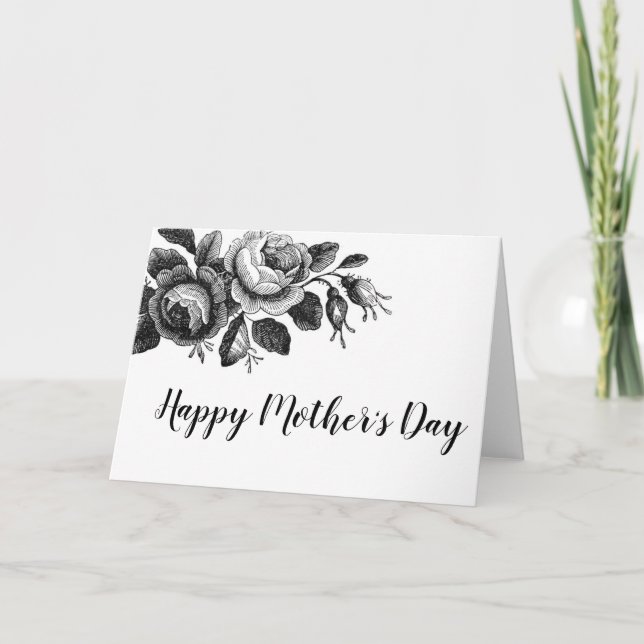 Vintage Floral Mother's Day Card (Front)