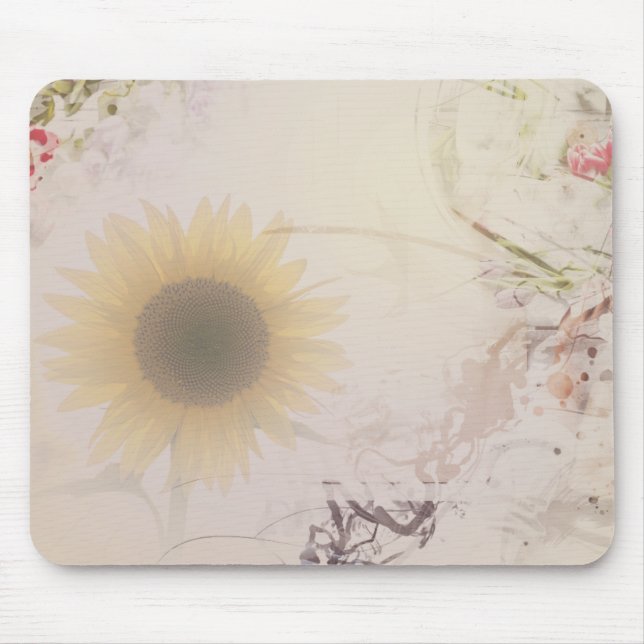 Vintage Floral Mouse Mat (Front)