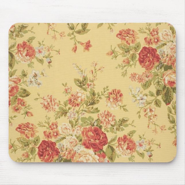vintage Floral Mouse Mat (Front)
