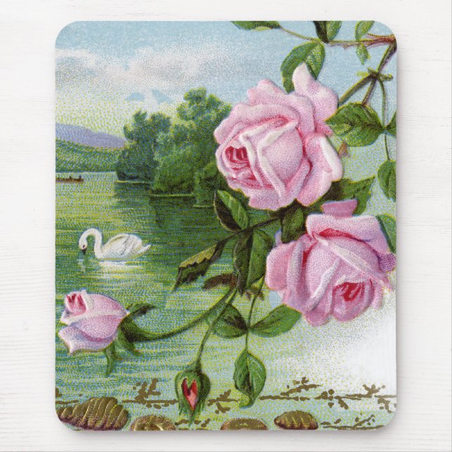 Vintage Floral Mouse Mat (Front)