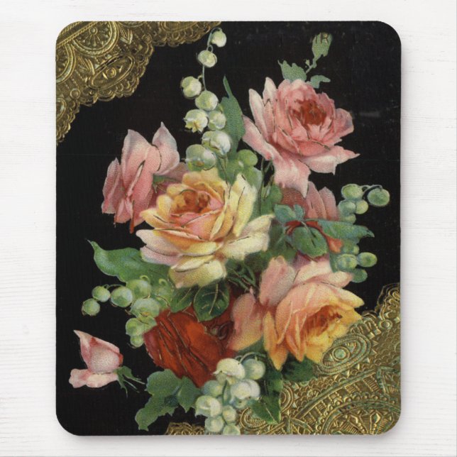 Vintage Floral Mouse Mat (Front)