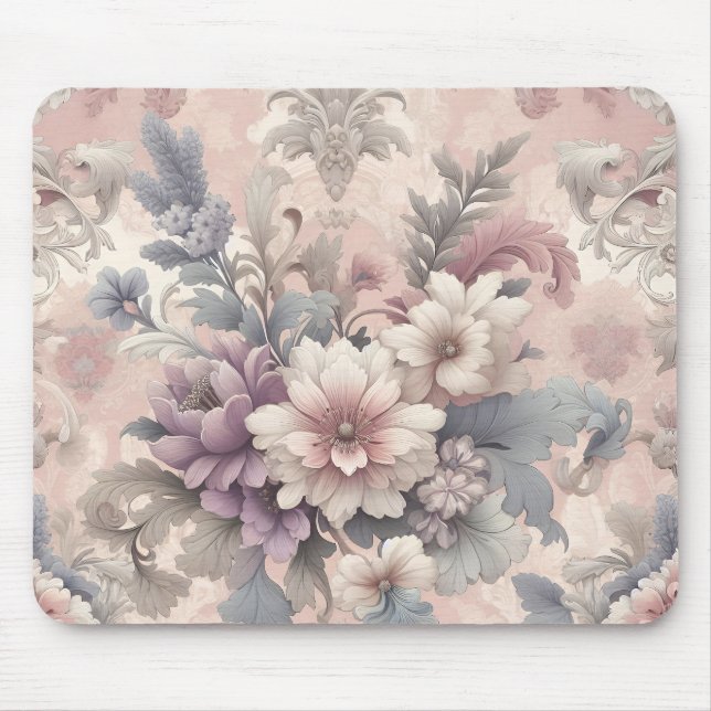 Vintage Floral Mouse Pad (Front)