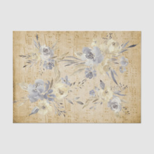 vintage floral music sheet