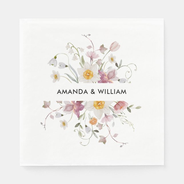 Vintage Floral  Napkin (Front)