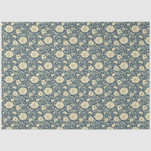 Vintage Floral Navy & Cream Botanical  Tissue Paper