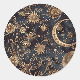 Vintage Floral Night Sky Envelope Sticker