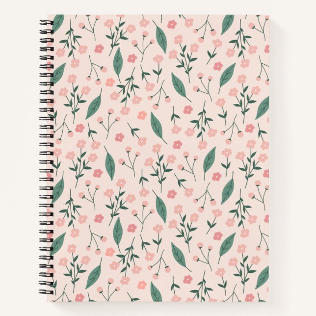 Vintage Floral  Notebook (Front)
