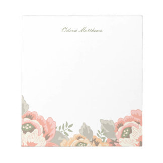 Vintage Floral Notepad