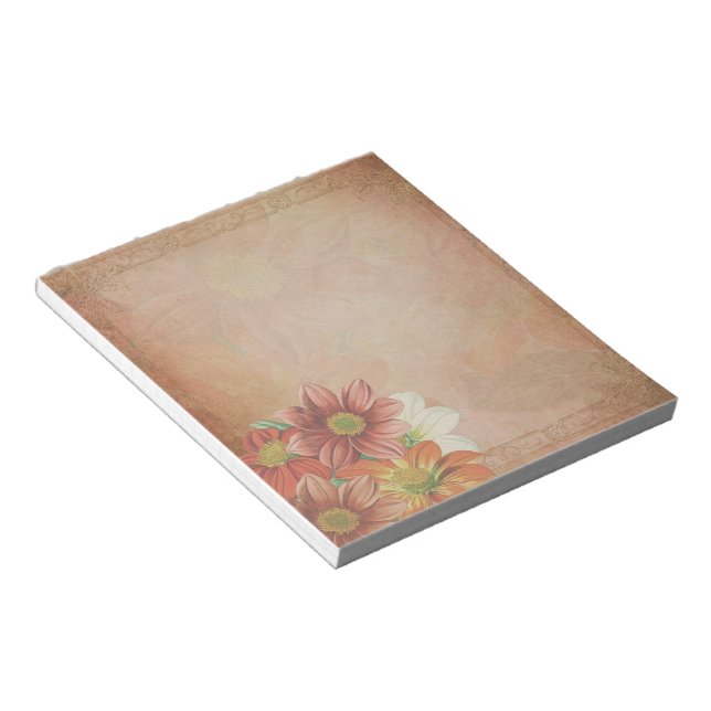 Vintage Floral Notepad (Angled)