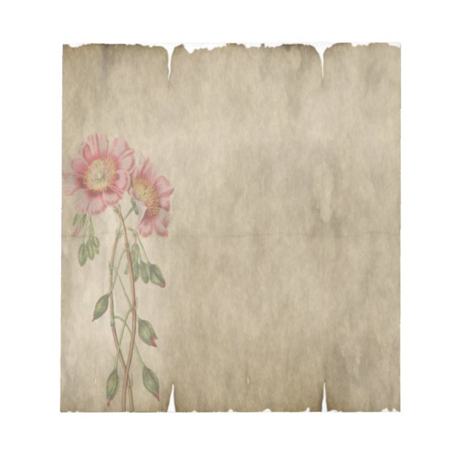 Vintage Floral Notepad (Front)