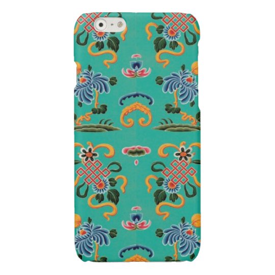 Vintage Floral on Bold Teal iPhone 6 Plus Case