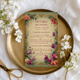 Vintage Floral Ornamental Elegant Enclosure Card