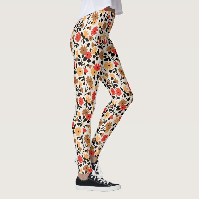 Vintage Floral Painting Leggings (Right)