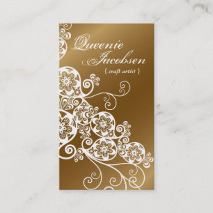 Vintage Floral Paisley Art Deco Boho Chic Elegant Business Card