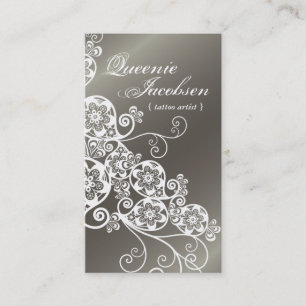 Vintage Floral Paisley Art Deco Boho Chic Elegant Business Card