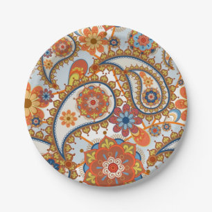 Vintage Floral Paisley Matching Dinnerware Set