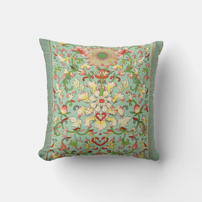 Vintage Floral Passion Flower Cushions (Front)