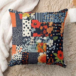 Vintage Floral Patchwork Pattern (3) Cushion