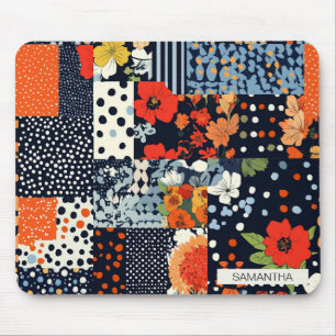 Vintage Floral Patchwork Pattern (3) Mouse Mat