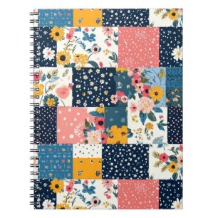 Vintage Floral Patchwork Pattern (4) Notebook