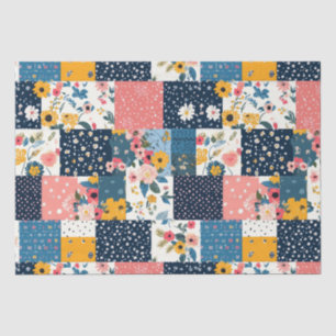 Vintage Floral Patchwork Pattern (4) Tissue Paper