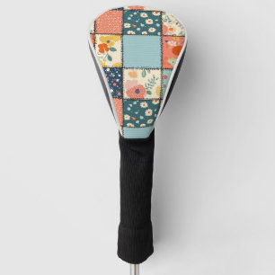 Vintage Floral Patchwork Pattern (6) Golf Head Cover