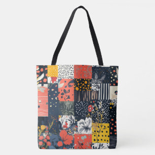 Vintage Floral Patchwork Pattern (7) Tote Bag