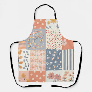 Vintage Floral Patchwork Pattern - Pastel (9) Apron
