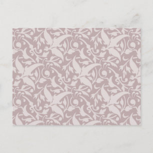Vintage Floral Pattern 1 - Faded Red Postcard
