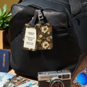 Vintage Floral Pattern (1) Luggage Tag