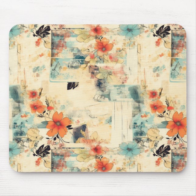 Vintage Floral Pattern (2) Mouse Mat (Front)