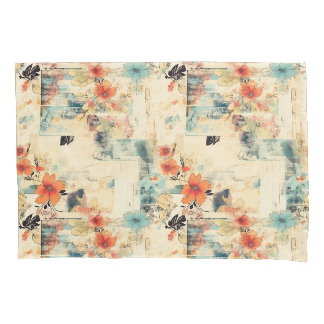 Vintage Floral Pattern (2) Pillowcase (Front-Left)