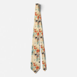 Vintage Floral Pattern (2) Tie