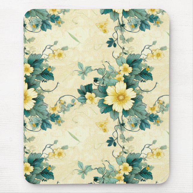Vintage Floral Pattern (4) Mouse Mat (Front)