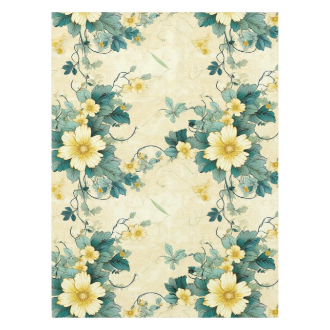 Vintage Floral Pattern (4) Tablecloth (Front)