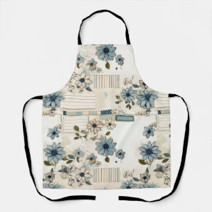 Vintage Floral Pattern Apron