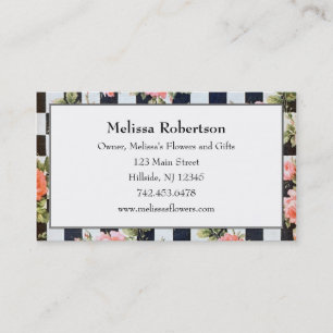 Vintage Floral Pattern Business Card