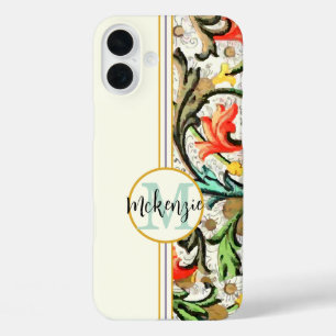 Vintage Floral Pattern iPhone 16 Plus Case