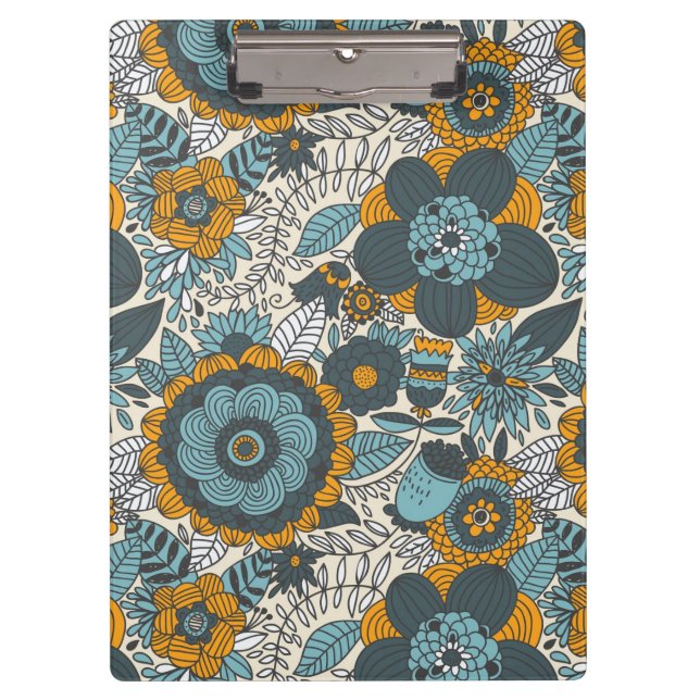 Vintage floral pattern clipboard (Front)